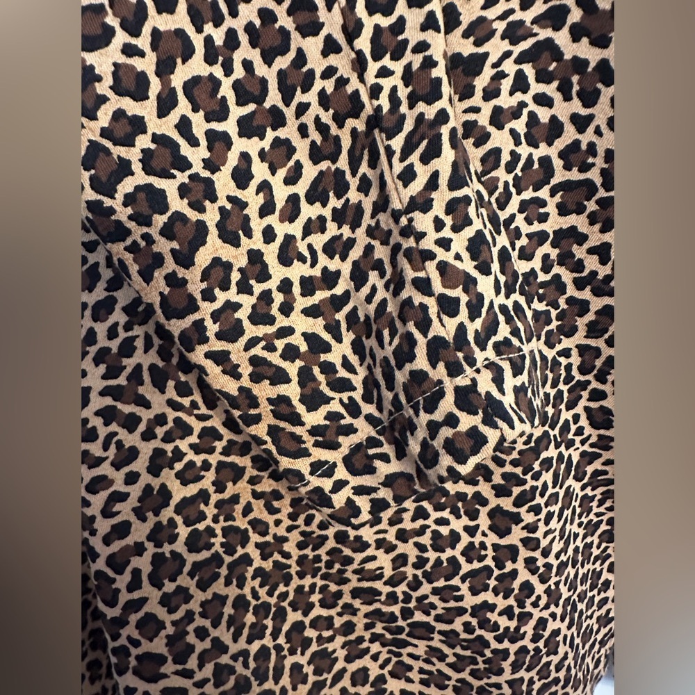 Leopard-print Turtleneck J crew size small 100% c… - image 6